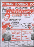 DURAN, ROBERTO-VICTOR CLAUDIO RARE ON SITE POSTER (1987)