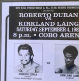 DURAN, ROBERTO-KIRKLAND LAING RARE ON SITE POSTER (1982)