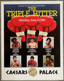 DURAN, ROBERTO-ROBBIE SIMS & HEARNS-MEDAL & MCGUIGAN-CRUZ ON SITE POSTER (1986-RARE VARIATION)