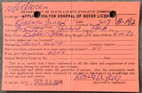 DURAN, ROBERTO SIGNED BOXER LICENSE APPLICATION (1978-PSA/DNA)