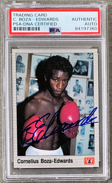 EDWARDS, CORNELIUS "BOZA" SIGNED 1991 AW SPORTS CARD (PSA/DNA)