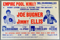 JIMMY ELLIS-JOE BUGNER ON SITE POSTER (1974)