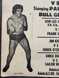 FERRE, JEAN (ANDRE THE GIANT)-STOMPING PAUL PELLER & BULL GREGORY ON SITE WRESTLING POSTER (1973)