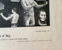 THE GREATEST FIGHTING CHAMPIONS THAT HAVE EVER SEEN THE LIGHT OF DAY POSTER (1880'S-N.Y. ILLUSTRATED NEWS-SAYERS, POOLE, KING, RYAN, MENDOZA)