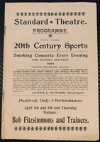 FITZSIMMONS, ROBERT THEATRE PROGRAM (1897-AS CHAMPION)