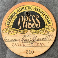 FITZSIMMONS, ROBERT-JAMES J. CORBETT PRESS PASS & COUPON (1897)