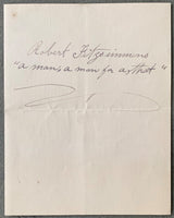 FITZSIMMONS, ROBERT INK SIGNATURE (PSA/DNA)