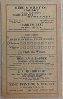 FLOWERS, TIGER-CHUCK WIGGINS OFFICIAL PROGRAM (1927)