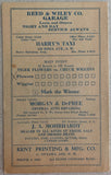 FLOWERS, TIGER-CHUCK WIGGINS OFFICIAL PROGRAM (1927)