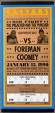 FOREMAN, GEORGE-GERRY COONEY FULL TICKET (1990)