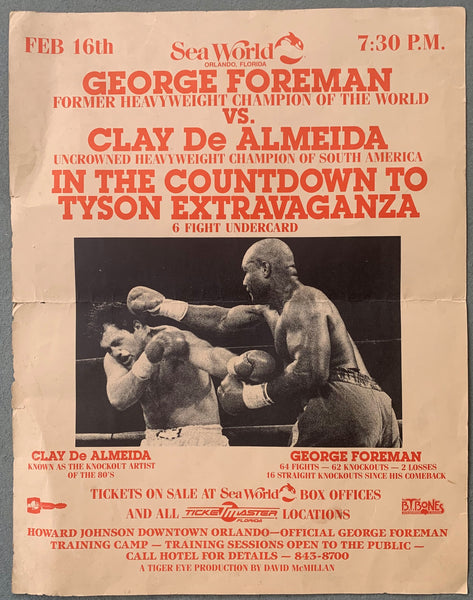 FOREMAN. GEORGE-CLAY DE AL MEIDA ON SITE POSTER (1989)