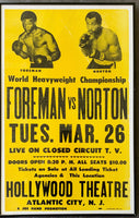 FOREMAN, GEORGE-KEN NORTON CLOSED CIRCUIT POSTER (1974)