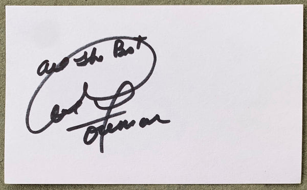 FOREMAN, GEORGE SIGNED INDEX CARD