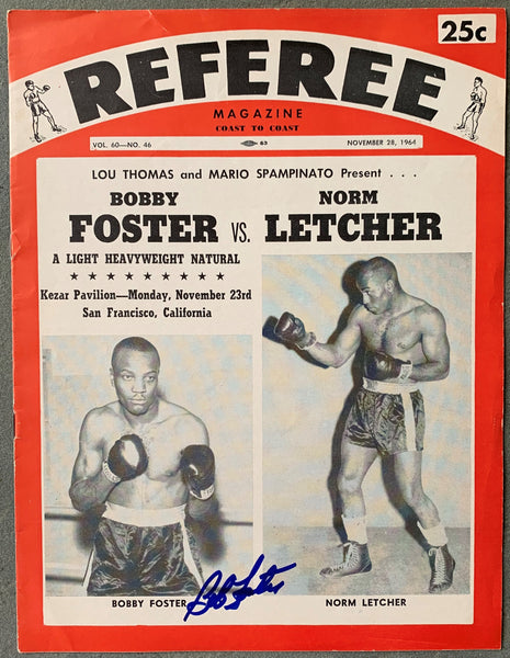 FOSTER, BOB-NORM LETCHER OFFICIAL PROGRAM (1964-SIGNED BY FOSTER)