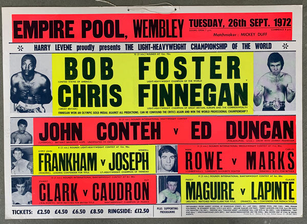 FOSTER, BOB-CHRIS FINNEGAN ON SITE POSTER (1972)