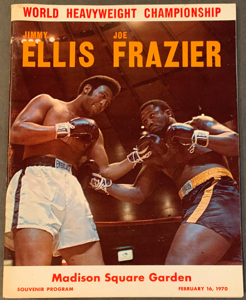FRAZIER, JOE-JIMMY ELLIS I OFFICIAL PROGRAM (1970-FRAZIER WINS HEAVYWEIGHT TITLE)
