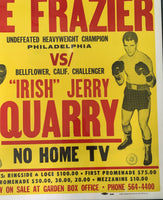 FRAZIER, JOE-JERRY QUARRY I ON SITE POSTER (1969-RARE ONE SHEET SIZE)
