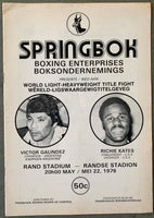 GALINDEZ, VICTOR-RICHIE KATES OFFICIAL PROGRAM (1976)