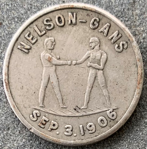 GANS, JOE-BATTLING NELSON SOUVENIR COIN (1906)