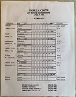 GATTI, ARTURO-CURTIS MATHIS OFFICIAL PROGRAM & BOUT SHEET (1993)