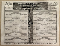 GATTI, ARTURO-ROBERT SCOTT OFFICIAL PROGRAM & BOUT SHEET (1993-GATTI'S 12TH FIGHT)