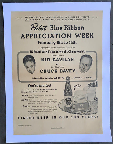 GAVILAN, KID-CHUCK DAVEY ADVERTISING POSTER (1953)