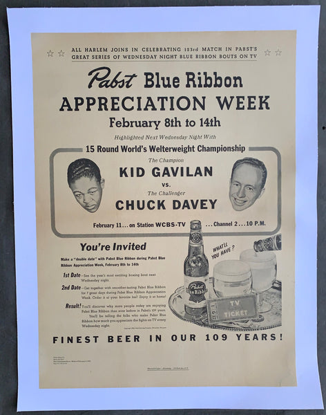 GAVILAN, KID-CHUCK DAVEY ADVERTISING POSTER (1953)