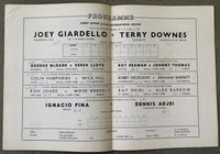 GIARDELLO, JOEY-TERRY DOWNES OFFICIAL PROGRAM (1960)