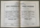 GIARDELLO, JOEY-TERRY DOWNES OFFICIAL PROGRAM (1960)