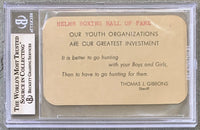 GIBBONS, TOMMY SIGNED BUSINESS CARD (BECKETT)