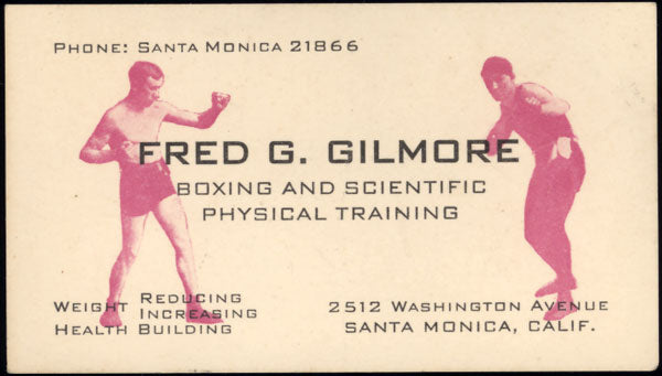 GILMORE, FRED ORIGINAL BUSINESS CARD