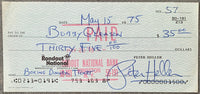 GLEASON, BOBBY & PETER HELLER SIGNED CHECK (1975)