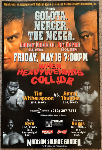 ANDREW GOLOTA-RAY MERCER & TIM WITHERSPOON-JIMMY THUNDER & CHRIS BYRD-SHANNON BRIGGS ON SITE POSTER (1997)