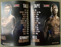 GOLOVKIN, GENNADY-KELL BROOK OFFICIAL PROGRAM (2016)