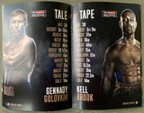 GOLOVKIN, GENNADY-KELL BROOK OFFICIAL PROGRAM (2016)