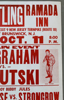 PUTSKI, IVAN-"SUPERSTAR" BILLY GRAHAM ON SITE WRESTLING POSTER (1982)