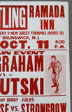 PUTSKI, IVAN-"SUPERSTAR" BILLY GRAHAM ON SITE WRESTLING POSTER (1982)