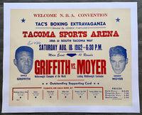 GRIFFITH, EMILE-DENNY MOYER ON SITE POSTER (1962-SIGNED BY GRIFFITH)