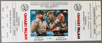 HAGLER, MARVIN-ROBERTO DURAN ORIGINAL FULL TICKET (1984-PSA/DNA NM 7)