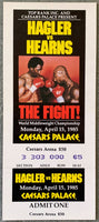 HAGLER, MARVIN-THOMAS HEARNS ON SITE FULL TICKET (1985)