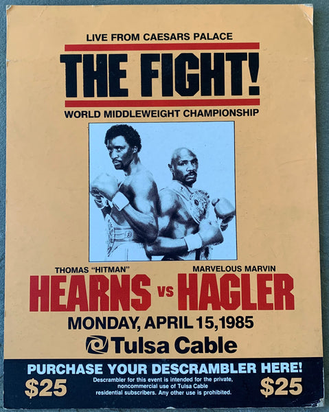 HAGLER, MARVIN-THOMAS HEARNS ADVERTISING STANDEE (1985)