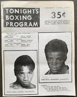 HAGLER, MARVIN-EUGENE "CYCLONE" HART SOUVENIR PROGRAM (1976)