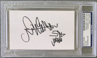 HARADA, FIGHTING SIGNED INDEX CARD (PSA/DNA)