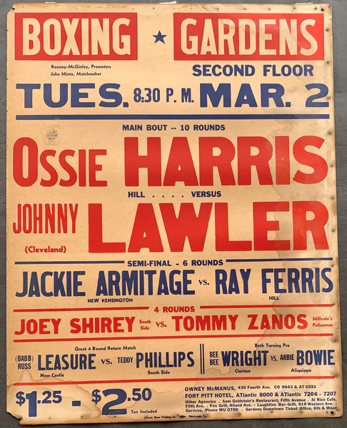 HARRIS, OSSIE-JOHNNY LAWER ON SITE POSTER (1943)