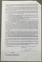 STEWARD, EMANUEL & BOB ARUM SIGNED BOUT AGREEMENT FOR HEARNS-BAEZ FIGHT (1981)