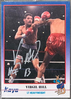 HILL, VIRGIL SIGNED 1991 KAYO BOXING CARD (SCHWARTZ SPORTS)