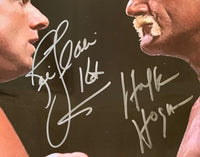 HOGAN, HULK & RIC FLAIR SIGNED LARGE FORMAT PHOTOGRAPH (PSA/DNA)