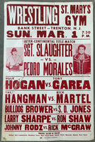 HOGAN, HULK-TONY GAREA & PEDRO MORALES-SGT. SLAUGHTER ON SITE POSTER (1981)