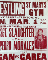 HOGAN, HULK-TONY GAREA & PEDRO MORALES-SGT. SLAUGHTER ON SITE POSTER (1981)