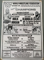 HOGAN, HULK-SIKA & RANDY "MACHO MAN" SAVAGe-THE HONKY TONK MAN ON SITE POSTER (1987)